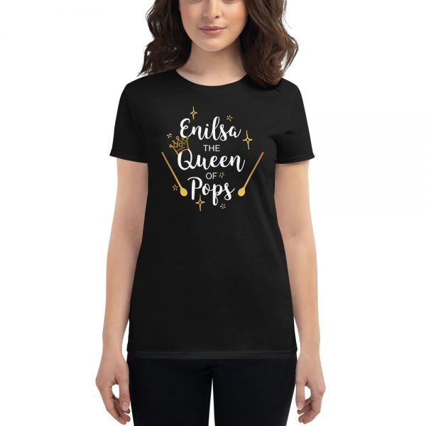 The Queen of Pops -Black T-Shirt - Front